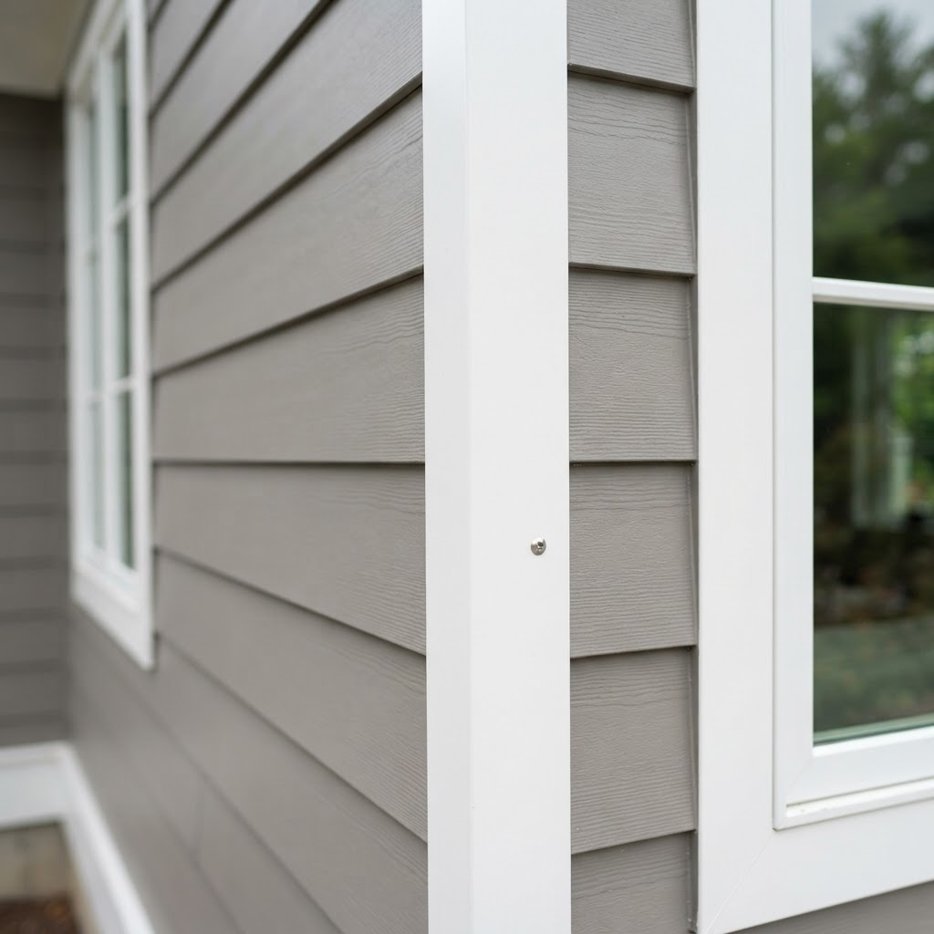 Fiber Cement siding material close-up