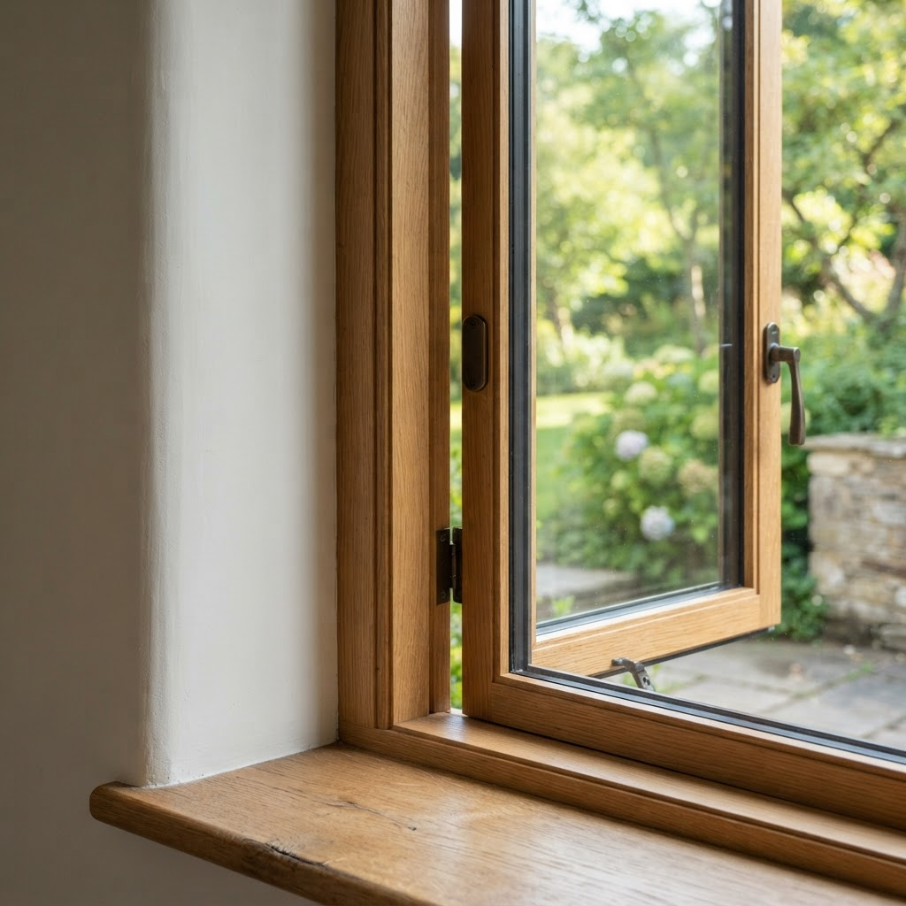 Wood-Clad windows & doors material close-up